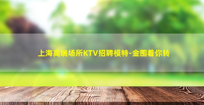 上海高端场所KTV招聘模特-金围着你转